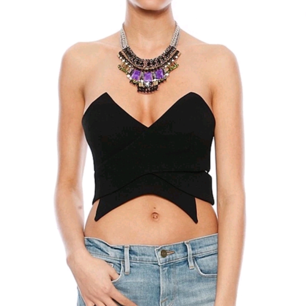 NWT Keepsake Black‎ Strapless Holding Back Bodice Top Gothcore Size Medium
